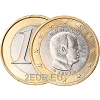 Mónaco 1 euro UNC 2007 - Príncipe Alberto II