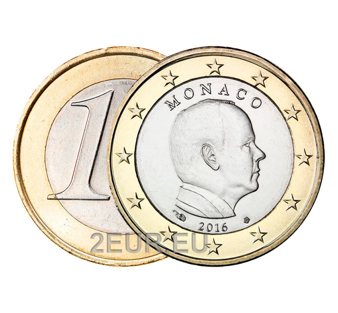 Monaco 1 euro UNC 2016 - Prince Albert II for 5.00 € ✅