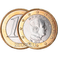 Mónaco 1 euro UNC 2018 - Príncipe Alberto II