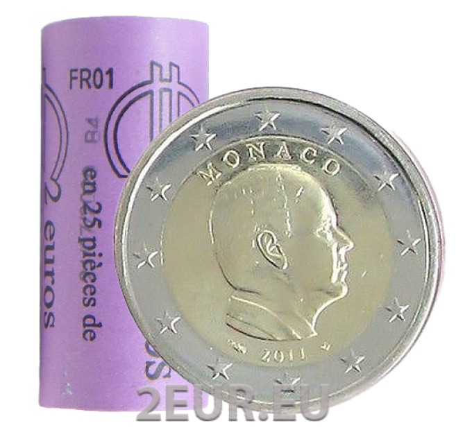 Monaco 2 euro Roll 2011 for 95.00 € ✅