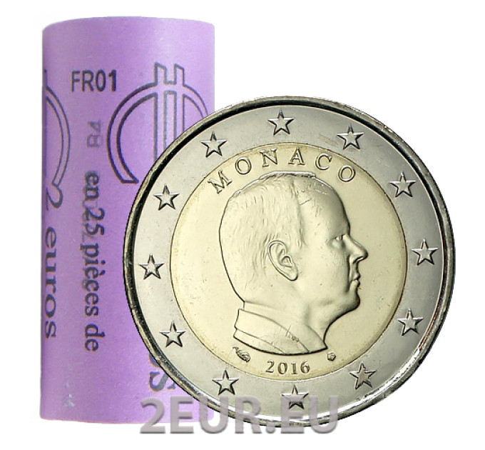 Monaco 2 euros Rollo 2016 por 90.00 € ✅