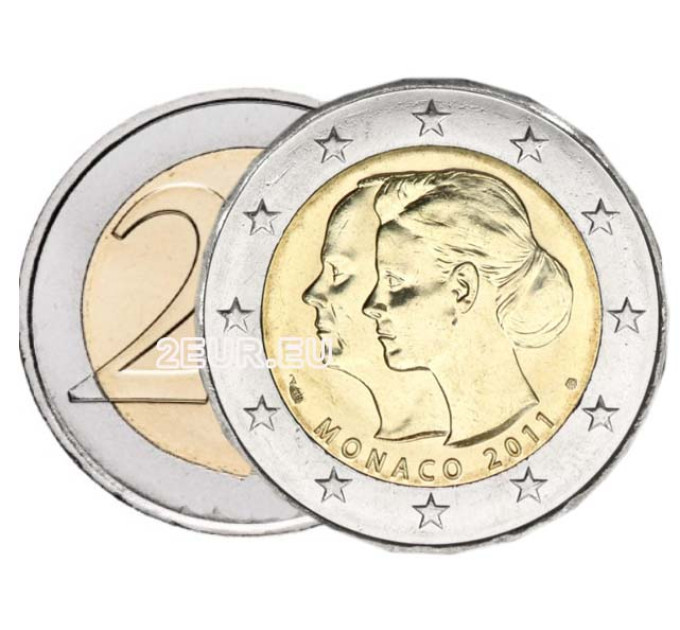 2 euros Mónaco UNC 2011 - Boda del Príncipe Alberto II y Charlene por 69.90 € ✅