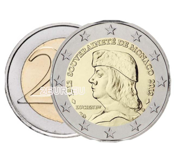 Mónaco 2 euros UNC 2012 - 500 Años de la Independencia 1512 - 2012 por 68.00 € ✅