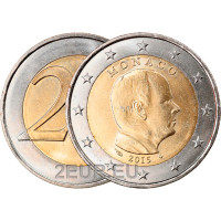 2 euros Mónaco UNC 2015 - Príncipe Alberto II