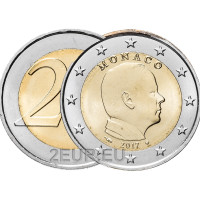 2 euros Mónaco UNC 2017 - Príncipe Alberto II