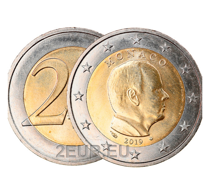 Mónaco 2 euros UNC 2019 - Príncipe Alberto II por 6.50 € ✅
