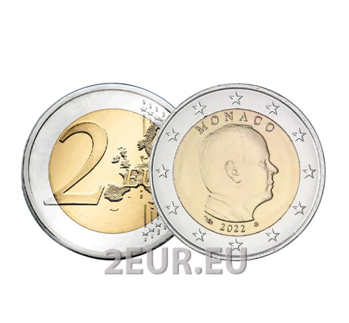 Mónaco 2 euros UNC 2022 - Príncipe Alberto II por 4.80 € ✅