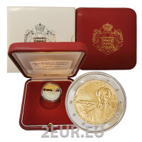 Mónaco 2 euros PROOF 2016 - 150 Aniversario de la Fundación de Montecarlo por Carlos III