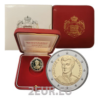 Mónaco 2 euros PROOF 2019 - 200º Aniversario de la Ascensión al Trono del Príncipe Honoré V