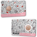 1 EURO,10cent, 1 cent - COIN CARDS