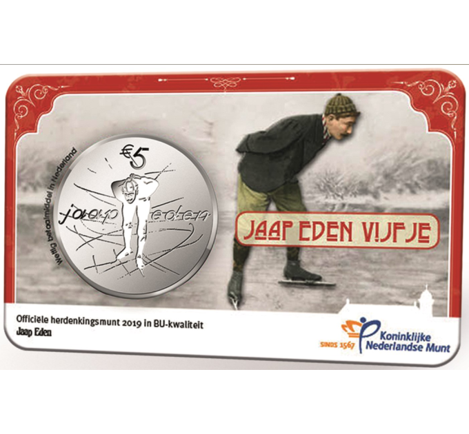 Países Bajos 5 euros UNC 2019 - Jaap Eden por 7.50 € ✅