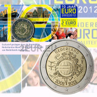 Países Bajos 2 euro BU 2012 - 10 Años de Euro Cash Países Bajos 2 euro BU 2012 - 10 Años de Euro Cash