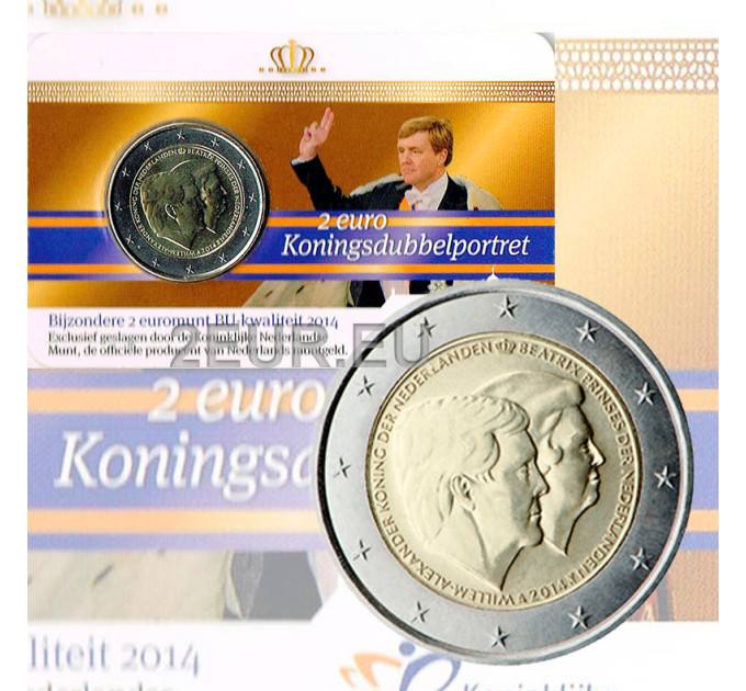 Holanda 2 euros BU 2014 - Rey Guillermo Alejandro y Princesa Beatriz C/C por 17.50 € ✅