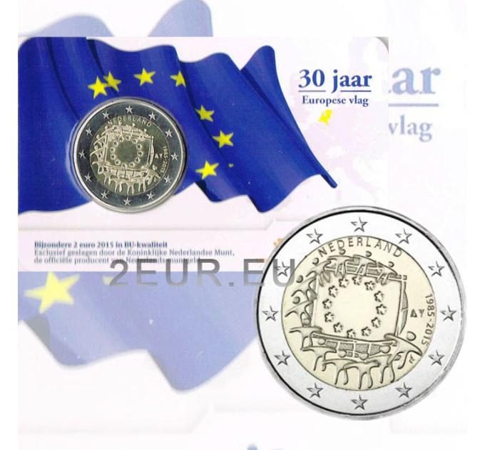 Países Bajos 2 euro BU 2015 - 30 años de la bandera de la UE por 21.50 € ✅