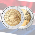 Países Bajos 2 euros UNC 2012 - 10 Años de Euro Cash por 6.90 € ✅