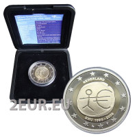 Países Bajos 2 euros proof 2009 - 10 Años Euro Países Bajos 2 euros proof 2009 - 10 Años Euro