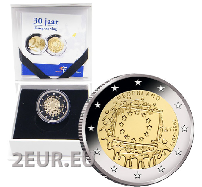 Países Bajos 2 euros proof 2015 - El rey Willem-Alexander y la princesa Beatriz por 50.00 € ✅