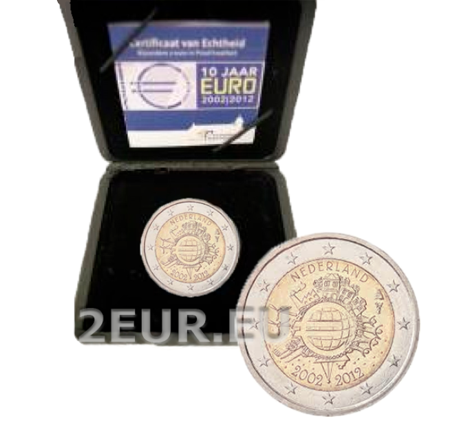 Netherlands 2 euro proof 2012 - 10 Years of Euro Cash for 136.00 € ✅