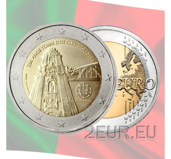 Portugal 2 euros UNC 2013 - 250 aniversario de la Torre de los Clérigos por 8.80 € ✅