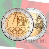 Portugal 2 euros UNC 2021 - Participación en los Juegos Olímpicos de Tokio