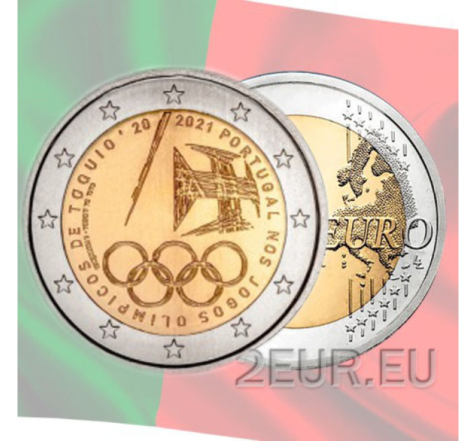 Portugal 2 euro UNC 2021 - Participation in the Olympic Games in Tokyo for 5.30 € ✅