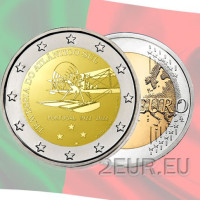 Portugal 2 euros UNC 2022 - 100 aniversario de la primera travesía aérea del Atlántico Sur
