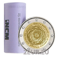 Portugal 2 euro UNC roll 2024 - 50th anniversary of the Carnation Revolution Portugal 2 euro UNC roll 2024 - 50th anniversary of the Carnation Revolution