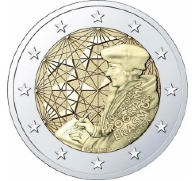 Portugal 2 euros UNC rollo 2022 - 35 Años del Erasmus por 60.00 € ✅