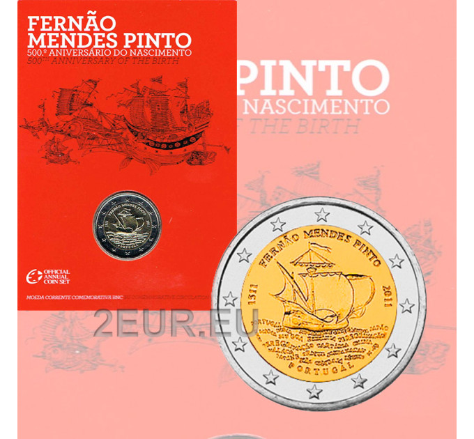 Portugal 2 euros BU 2011 - 500 Aniversario del Nacimiento de Fernao Mendes Pinto por 25.50 € ✅