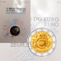 Portugal 2 euros BU 2012 - 10 años de efectivo en euros