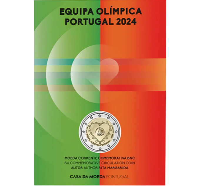 Portugal 2 euros BU 2024 - Juegos Olímpicos de verano en París - Equipo Olímpico Portugués por 20.00 € ✅