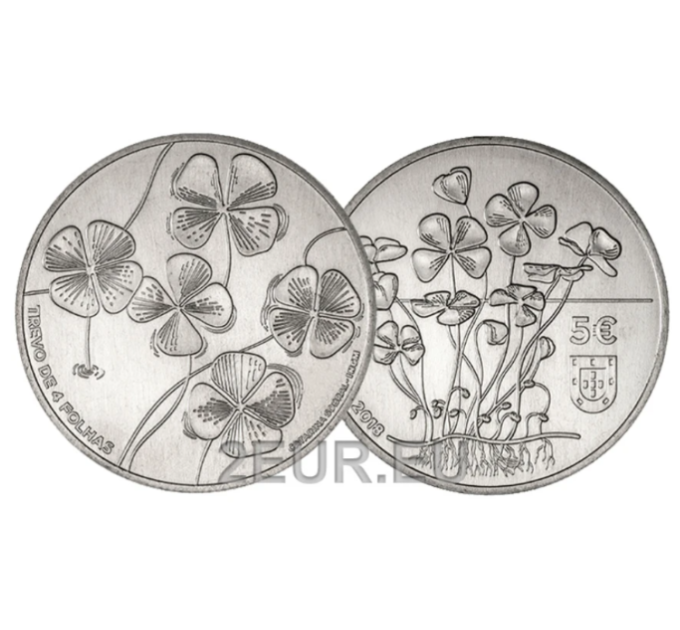 Portugal 5 euros UNC 2018 - El trébol de cuatro hojas por 9.50 € ✅