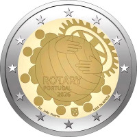 Portugal 2 euro UNC roll 2026 - 100th Anniversary of the Rotary Foundation in Portugal