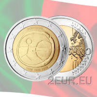 Portugal 2 euro UNC 2009 - 10 Years Euro - EMU Portugal 2 euro UNC 2009 - 10 Years Euro - EMU