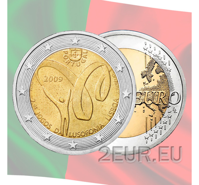 Portugal 2 euros UNC 2009 - Juegos en Lisboa por 7.30 € ✅