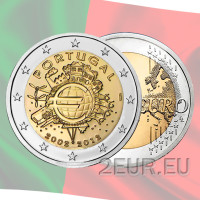 Portugal 2 euro UNC 2012 - 10 Years of Euro Cash Portugal 2 euro UNC 2012 - 10 Years of Euro Cash