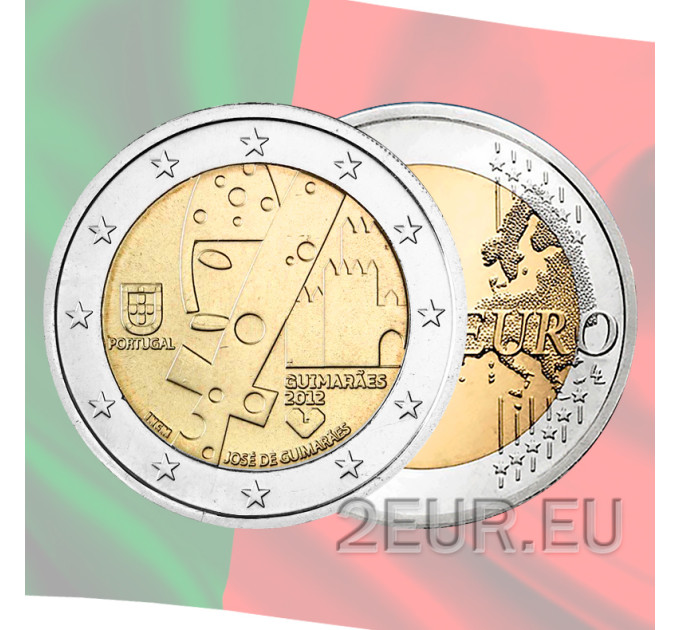 Portugal 2 euros UNC 2012 - Guimaraes - Capital Europea de la Cultura por 7.60 € ✅