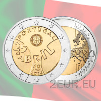 Portugal 2 euros UNC 2014 - 40 Aniversario de la Revolución del 25 de Abril - Revolución de los Claveles