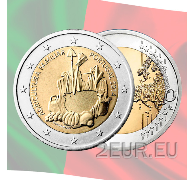 Portugal 2 euro UNC 2014 - International Year of Family Farming for 6.80 € ✅