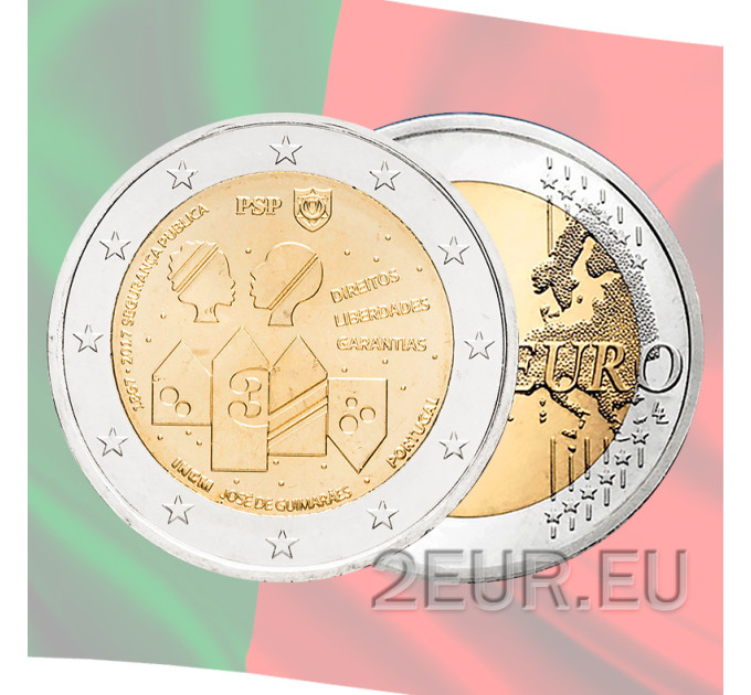 Portugal 2 euro UNC 2017 - 150 Years of Public Security for 5.50 € ✅
