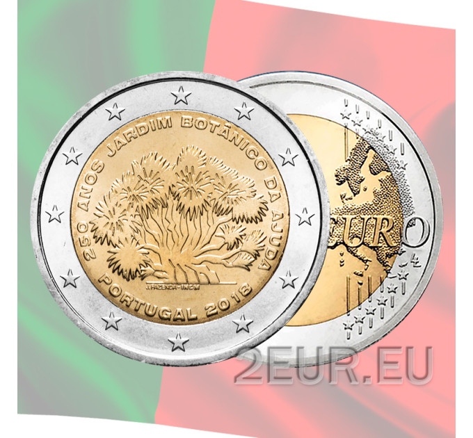 Portugal 2 euros UNC 2018 - 250 años de la fundación del Jardín Botánico de Ajuda por 5.80 € ✅
