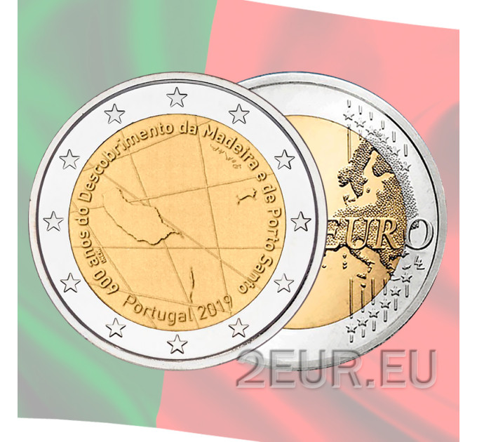 Portugal 2 euros UNC 2019 - 600 Aniversario del Descubrimiento de la Isla de Madeira y Porto Santo por 5.30 € ✅
