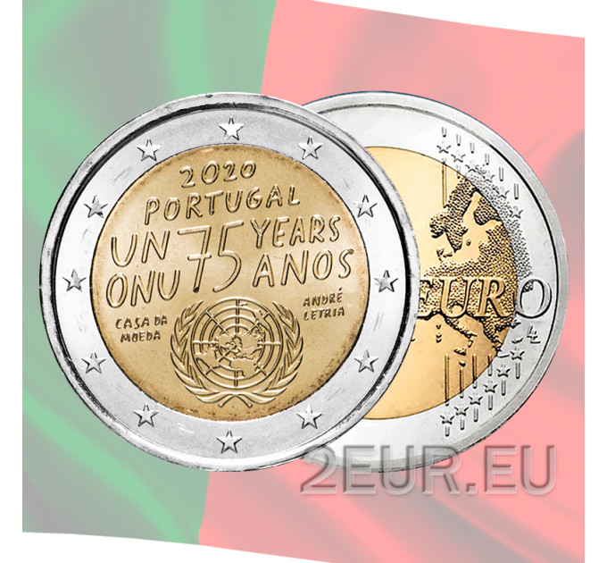 Portugal 2 euros UNC 2020 - 75 Años Naciones Unidas por 5.00 € ✅