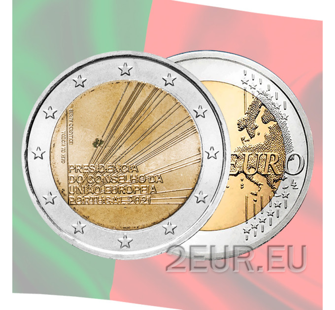 Portugal 2 euros UNC 2021 - Presidencia del Consejo de la Unión Europea por 5.30 € ✅