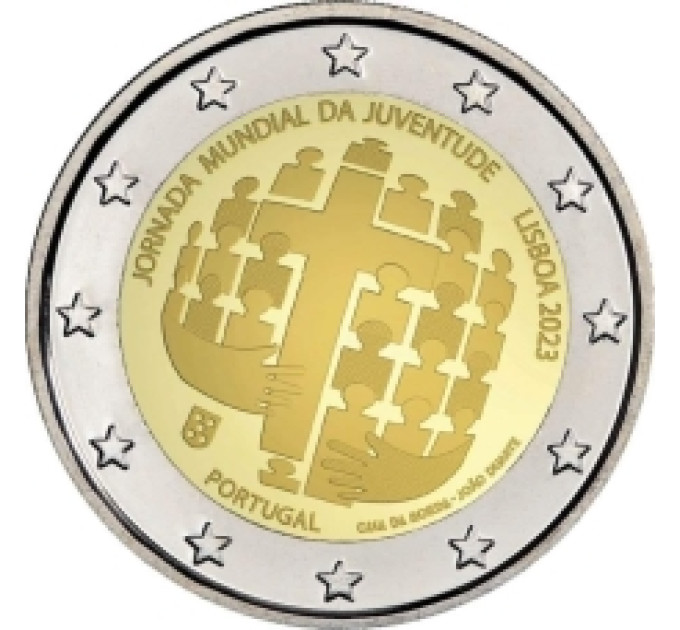 Portugal 2 euros UNC 2023 - Día Mundial de la Juventud por 4.50 € ✅