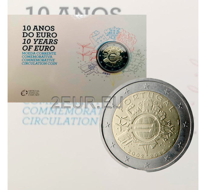 Portugal 2 euro proof 2012 - 10 Years of Euro Cash for 29.50 € ✅