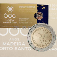 Portugal 2 euros proof 2019 - 600 Aniversario del Descubrimiento de la Isla de Madeira y Porto Santo
