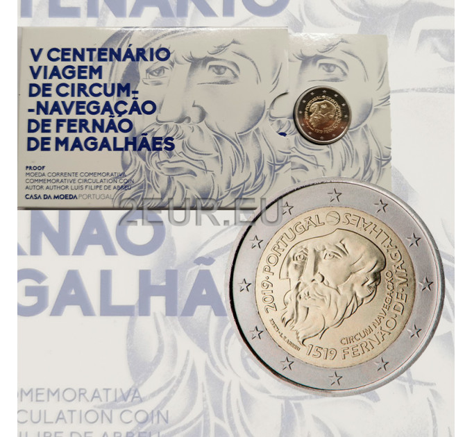 Portugal 2 euros proof 2019 - 500 Aniversario de la Primera Circunnavegación de la Tierra de Magallanes por 36.00 € ✅