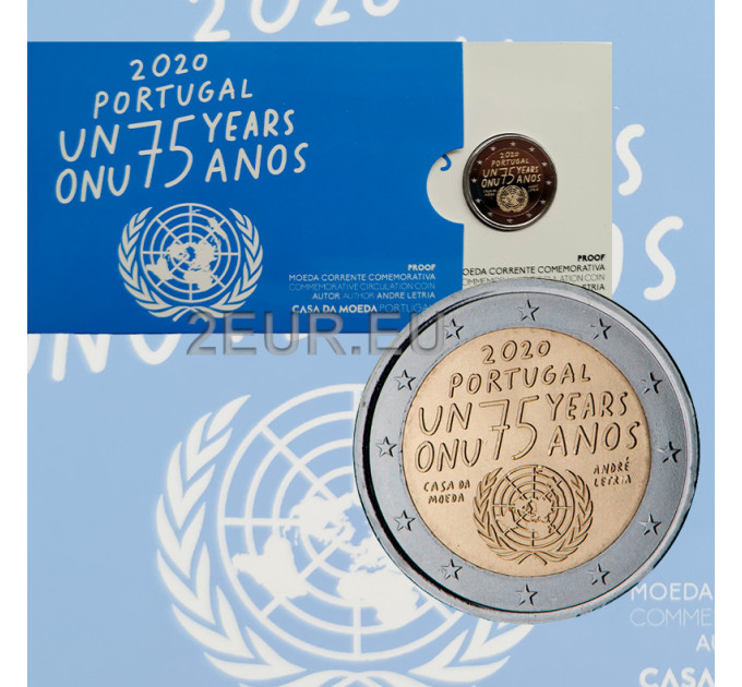 Portugal 2 euros proof 2020 - 75 Años Naciones Unidas por 39.50 € ✅