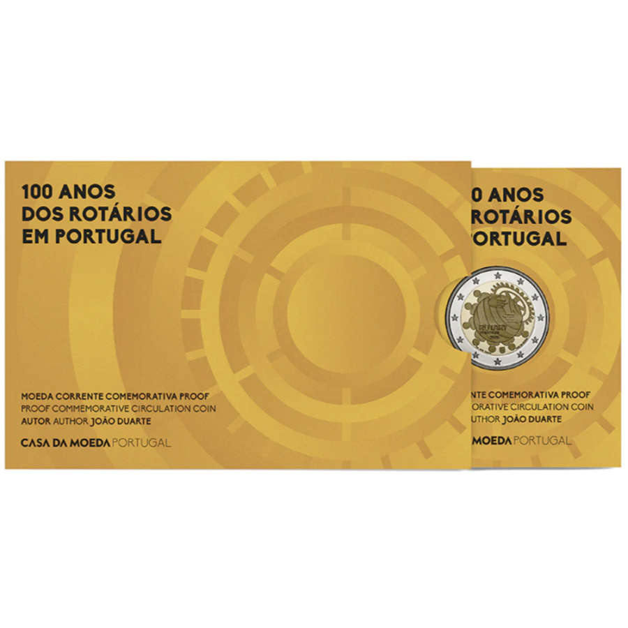 Portugal 2 euro Proof 2026 - 100th Anniversary of the Rotary Foundation in Portugal Portugal 2 euro Proof 2026 - 100th Anniversary of the Rotary Foundation in Portugal